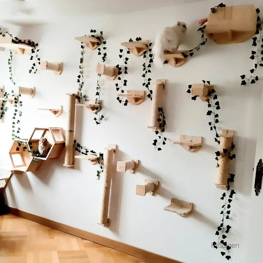Hoshira CatWall™ – Parque Vertical Modular para Gatos